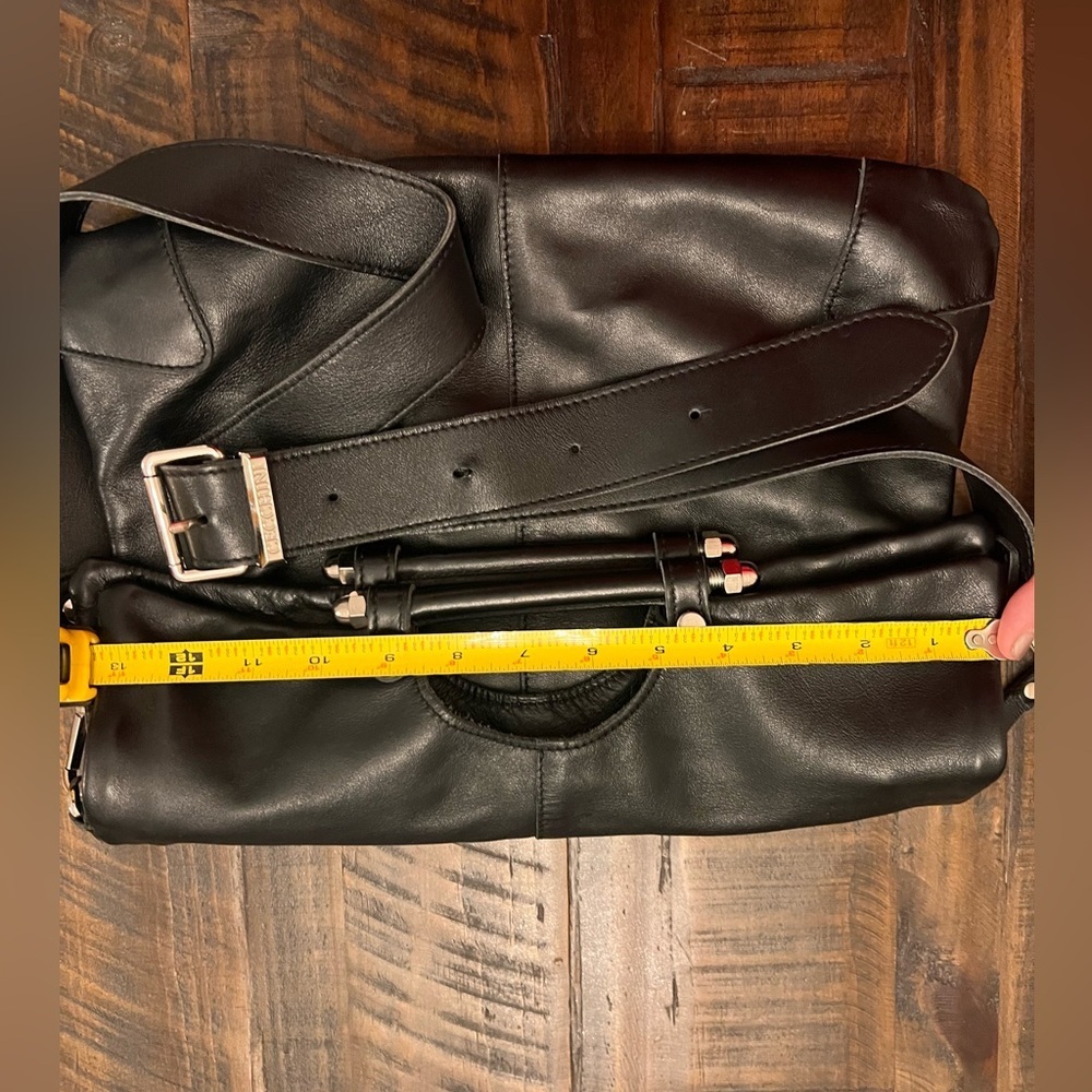 Carlo Cecchini Roma Black Italian Leather slouchy hobo bag - Picture 3 of 12